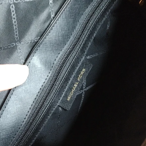 Michael Kors Black Tote with Gold Accents - Picture 14 of 17